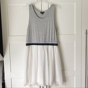 Athleisure Tank Dress with pleated skirt